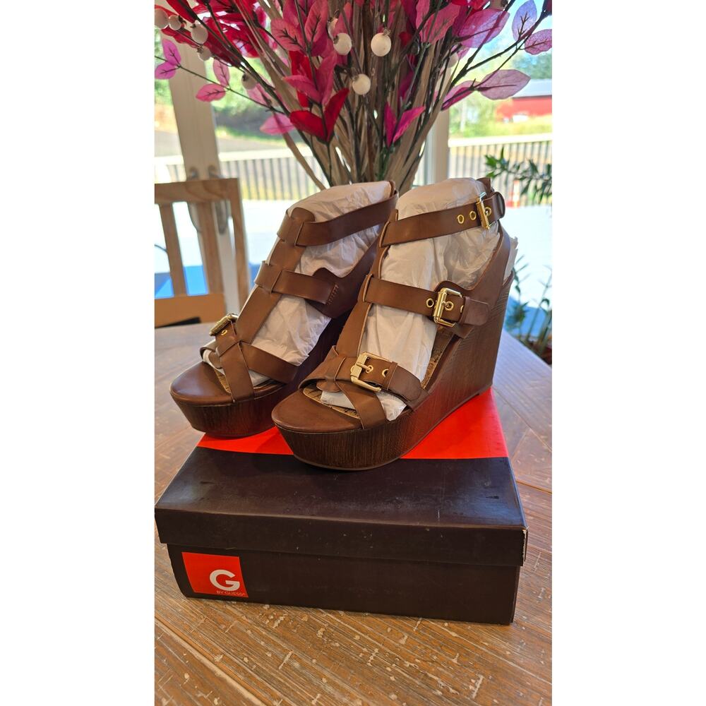 G by Guess Ganelle Platform Wedge Sz 7.5 - Picture 3 of 7